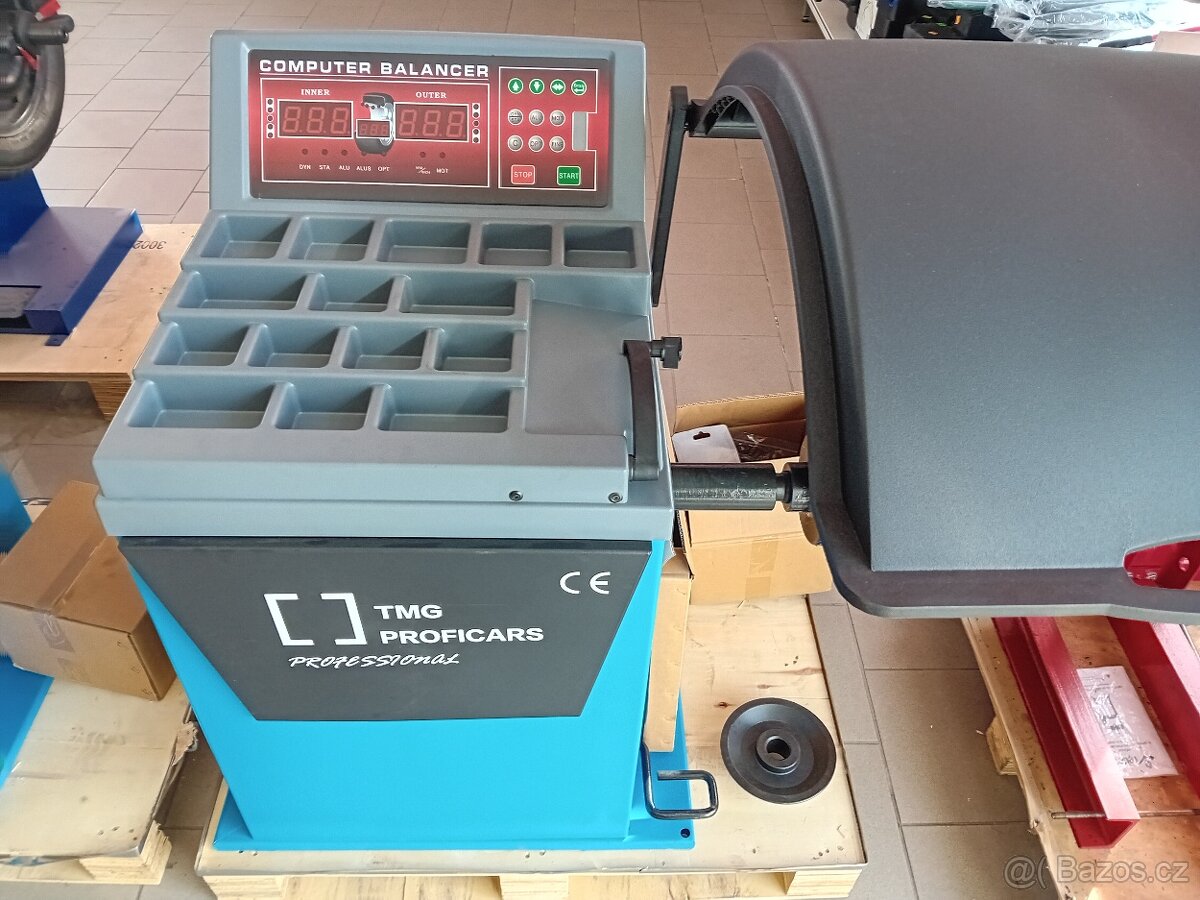 Vyvažovačka kol poloautomatická s brzdou