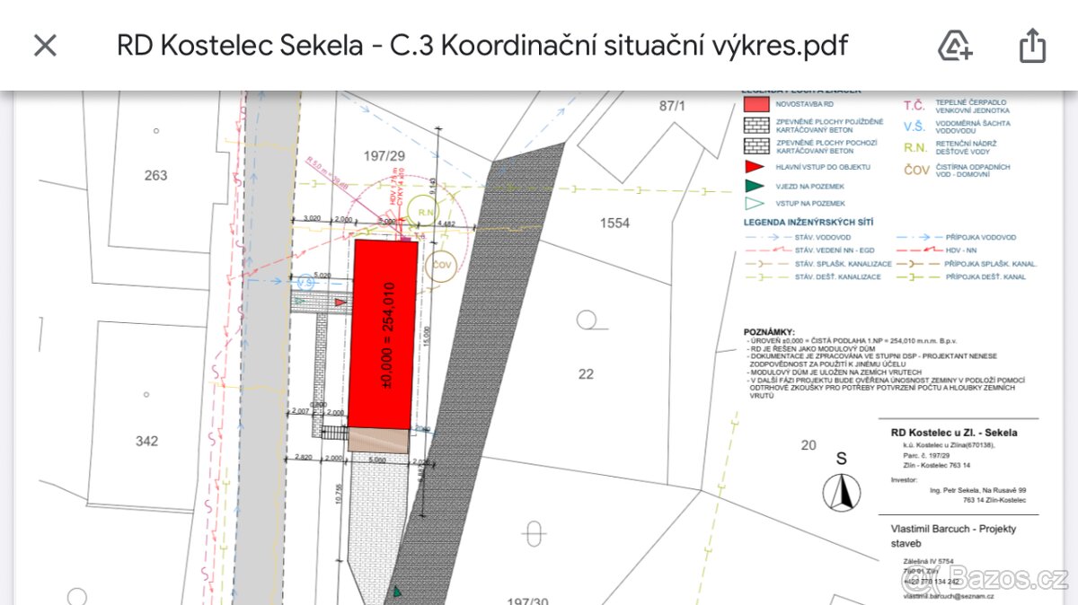 Pozemek s kompletním schváleným projektem ke stavbě