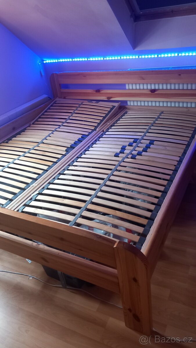 Manželská postel , polohovací rošty