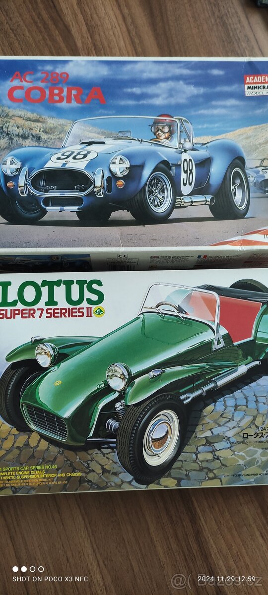 Lotus 7 Tamiya AC cobra fujimi 1:24