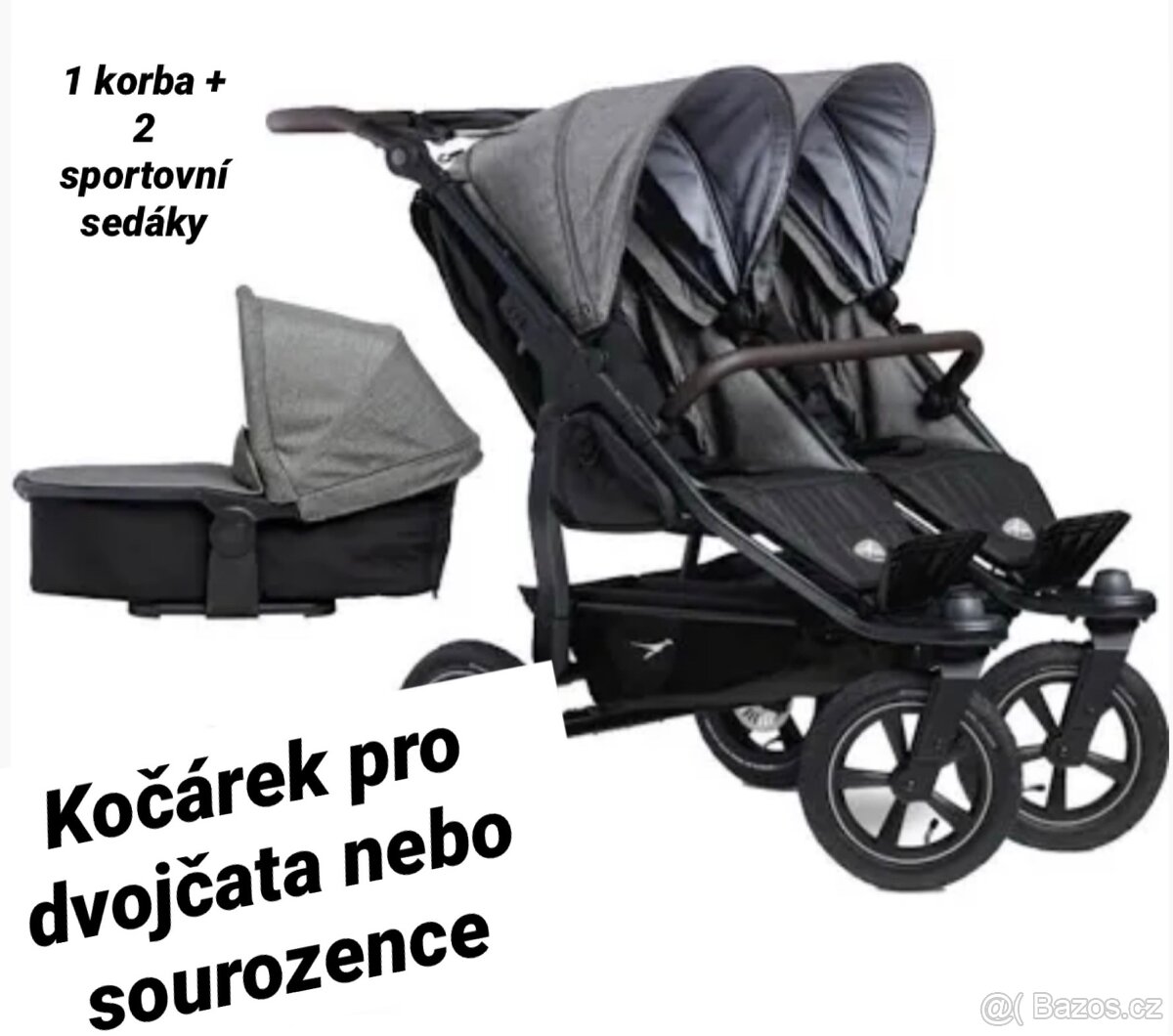 TFK DUO kočárek pro sourozence + korba