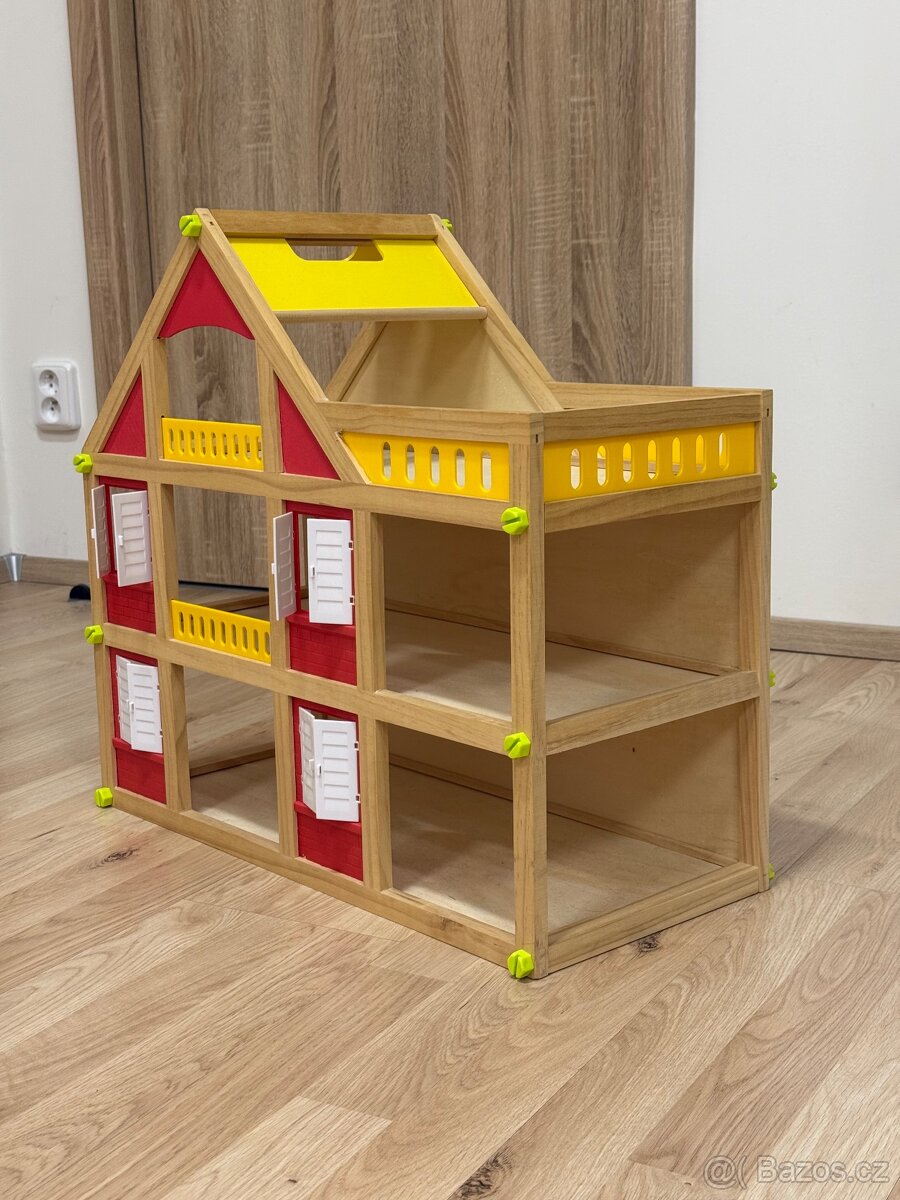 Dřevěný hrací domeček 55 cm