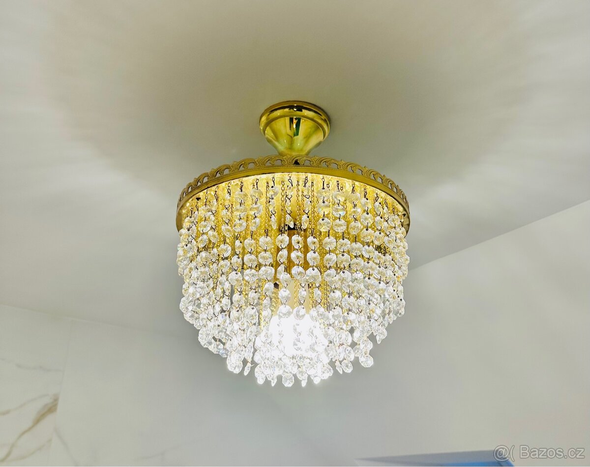 Křišťálový lustr, délka 50 cm