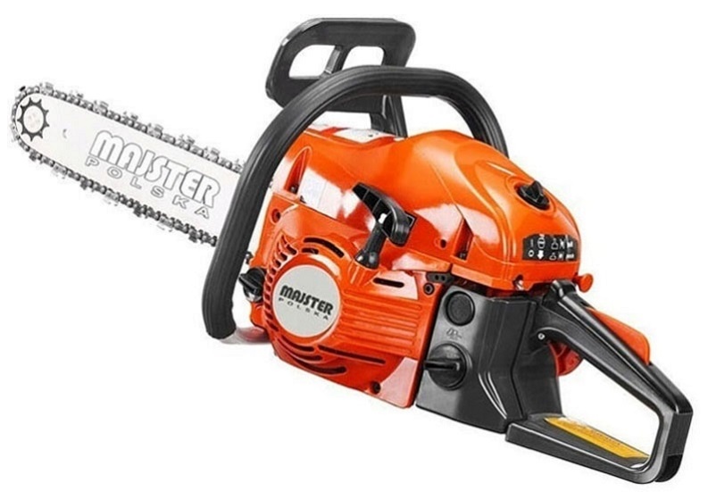 Motorová pila 5,7HP 2x řetěz, startér, 0,5L + 1L olej