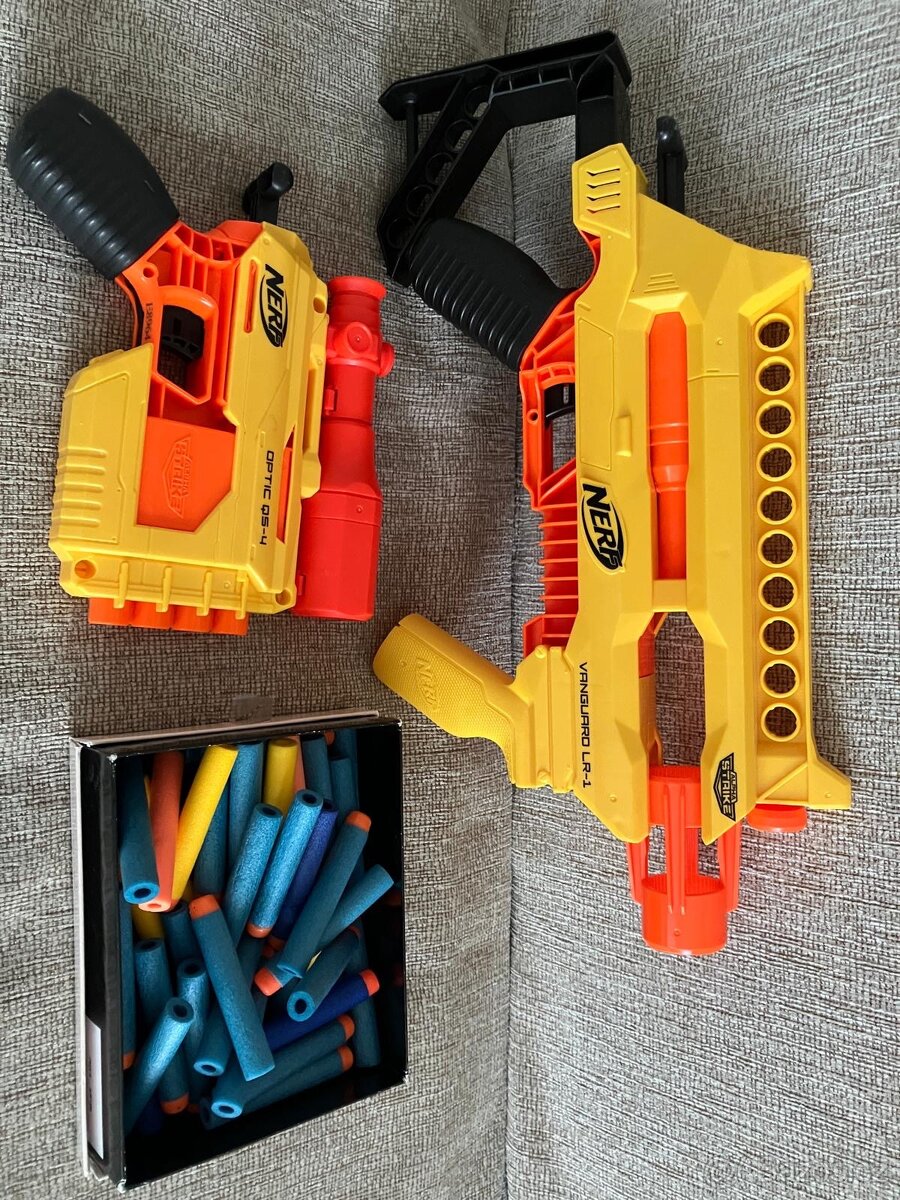 Nerf pistole a naboje