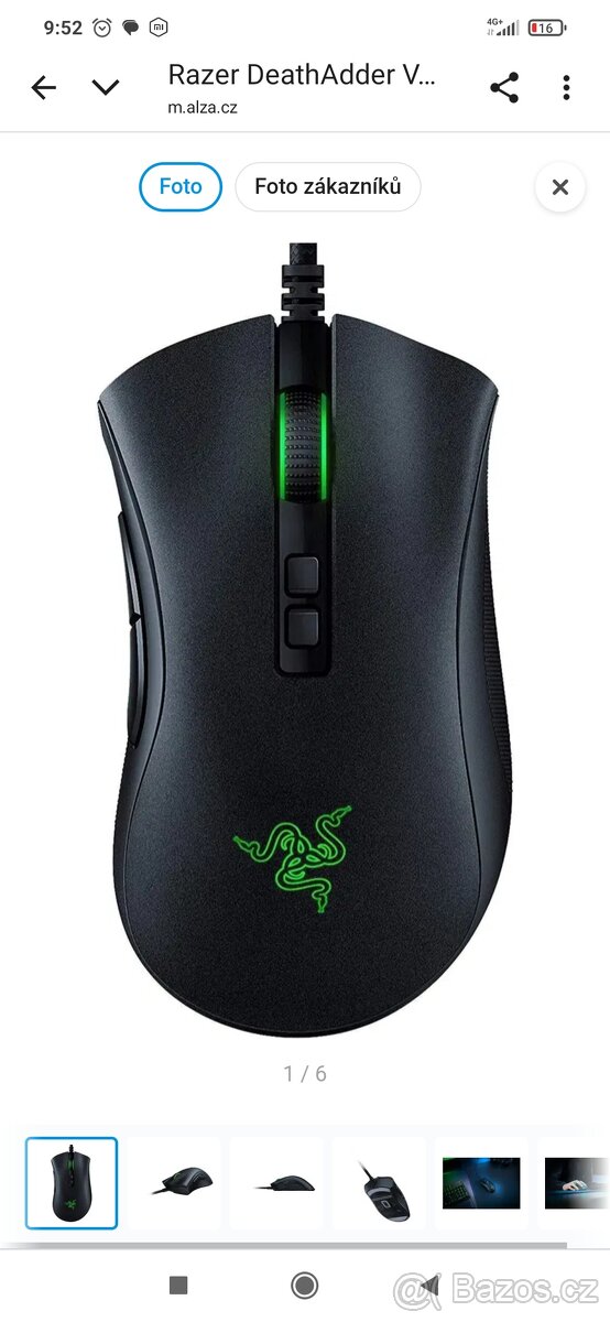 Razer deathadder osobní předání Plzen
