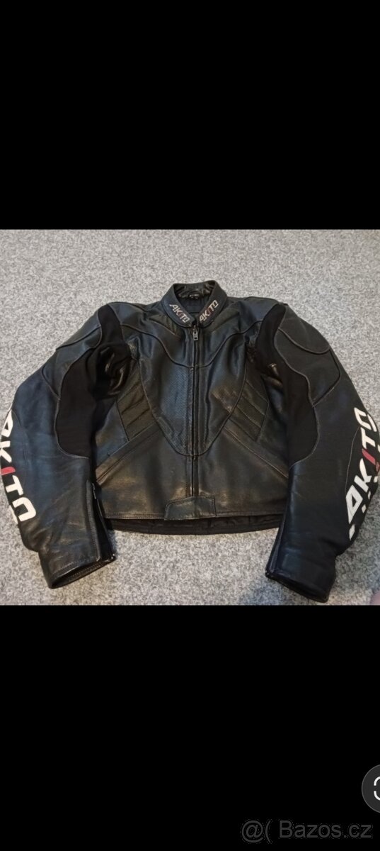 Kvalitní kožená moto bunda S