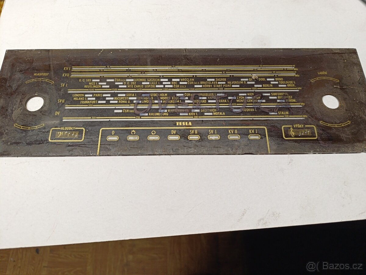 stupnice na starožitná radia