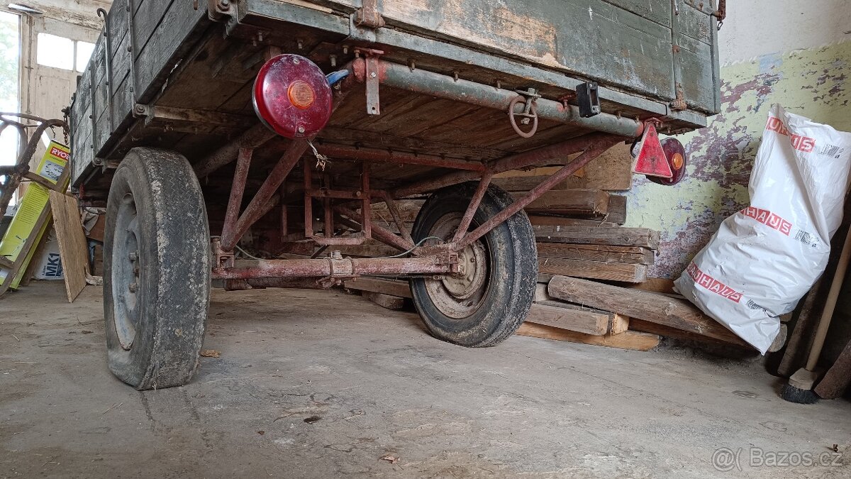 vozík vlečka domácí výroby za malotraktor fréza
