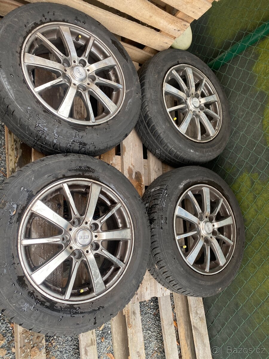 Alu kola 15” 5x114,3 a letní pneu 185/65/R15