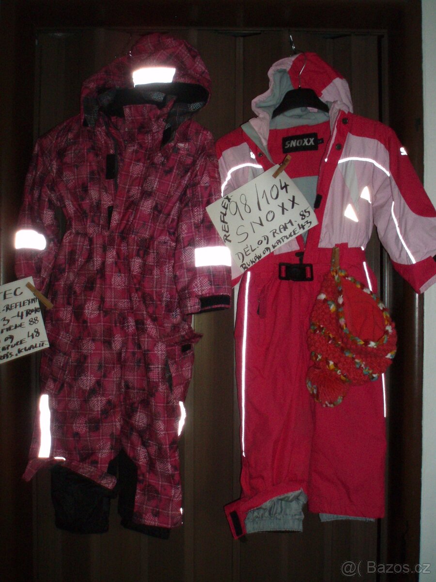 Zimní reflexní růžová kombinéza Snoxx 98/104