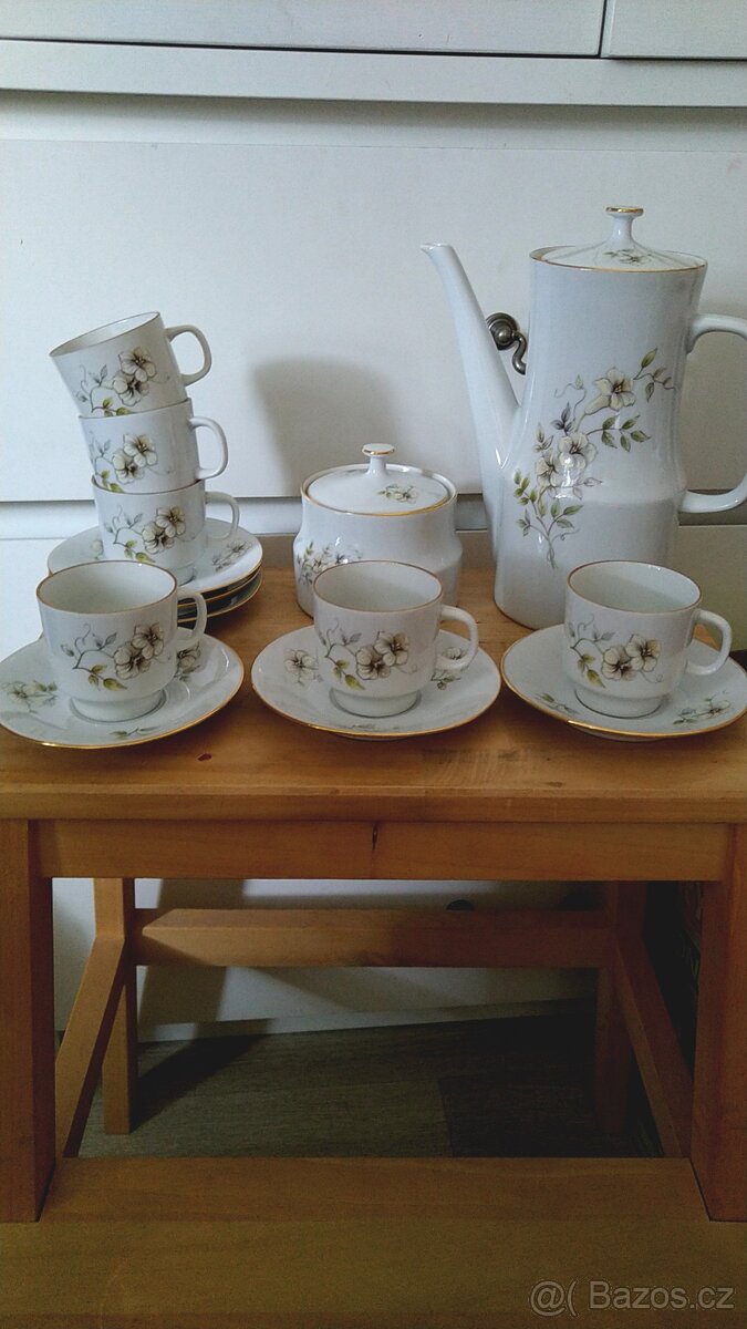 Porcelánový mokka servis Bohemia