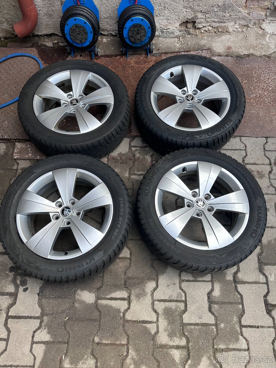 Zimní sada alu kol Škoda Triton 17" na Superb III 215/55 R1