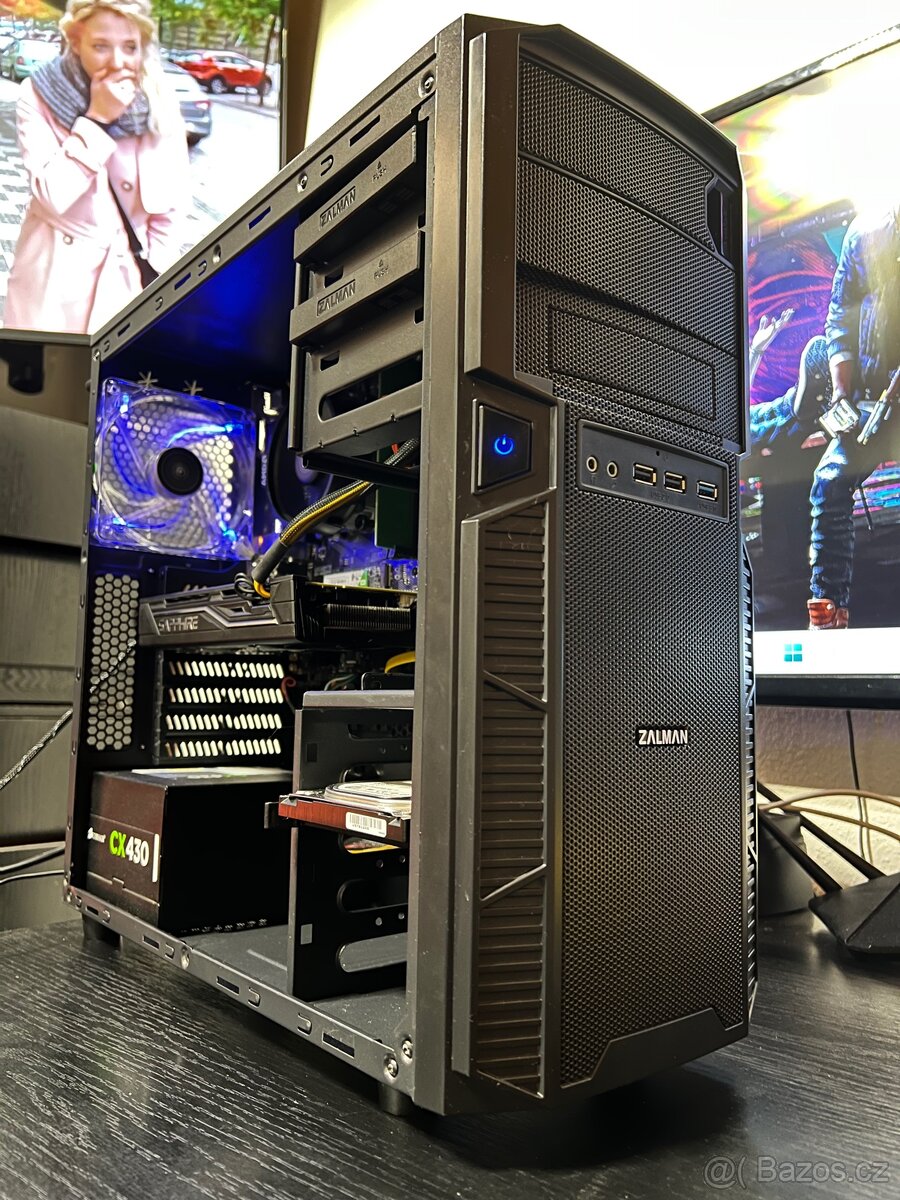 Herní ryzen 5, 16GB DDR4, m.2 SSD + HDD, RX 470 4GB Win 11