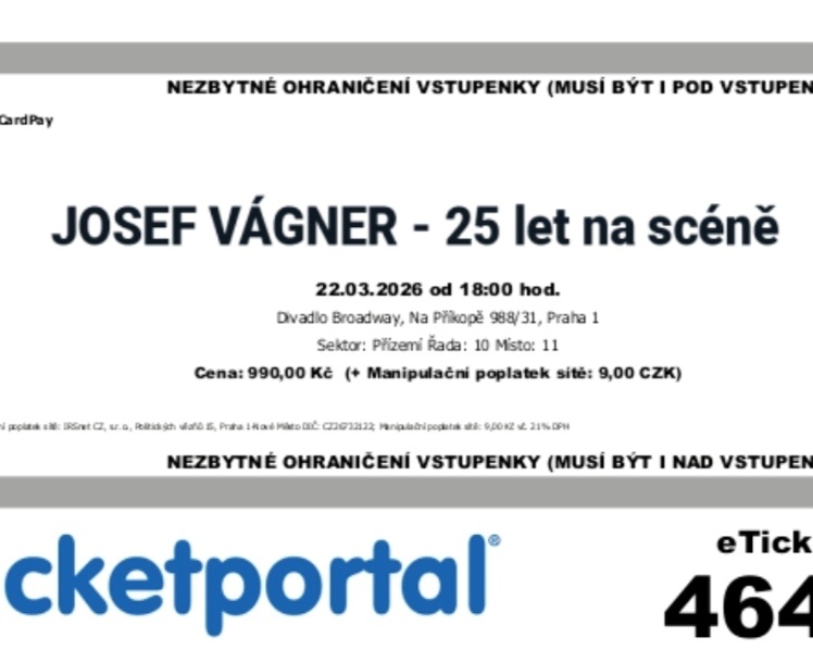Josef Vágner 25 let na scéně