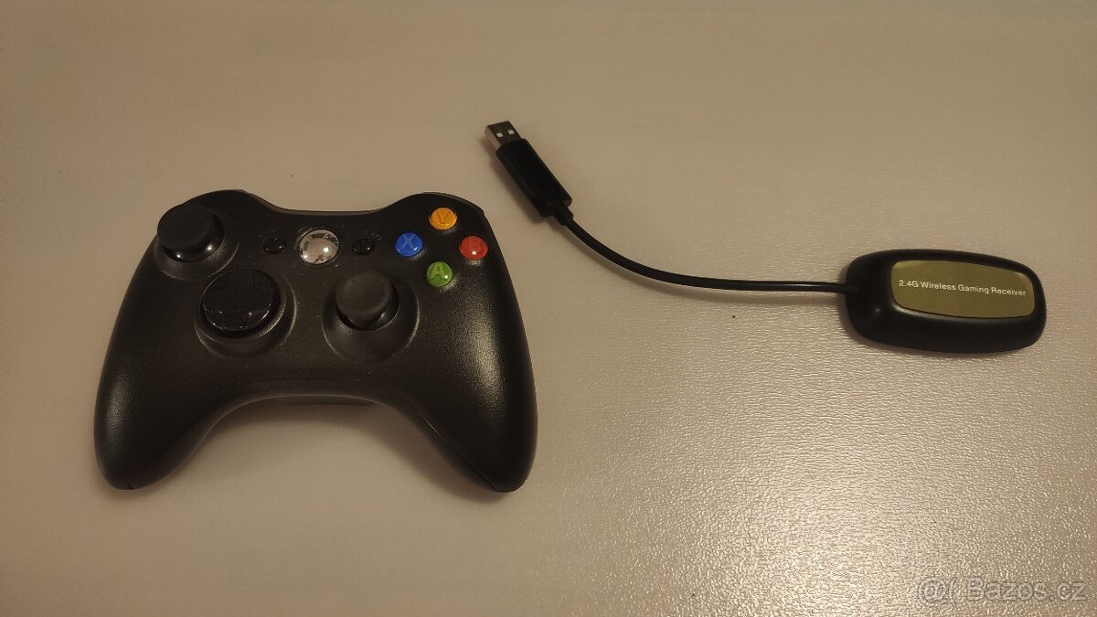 Herní ovladač pro XBOX 360, BEZDRÁTOVÝ - USB přijmač