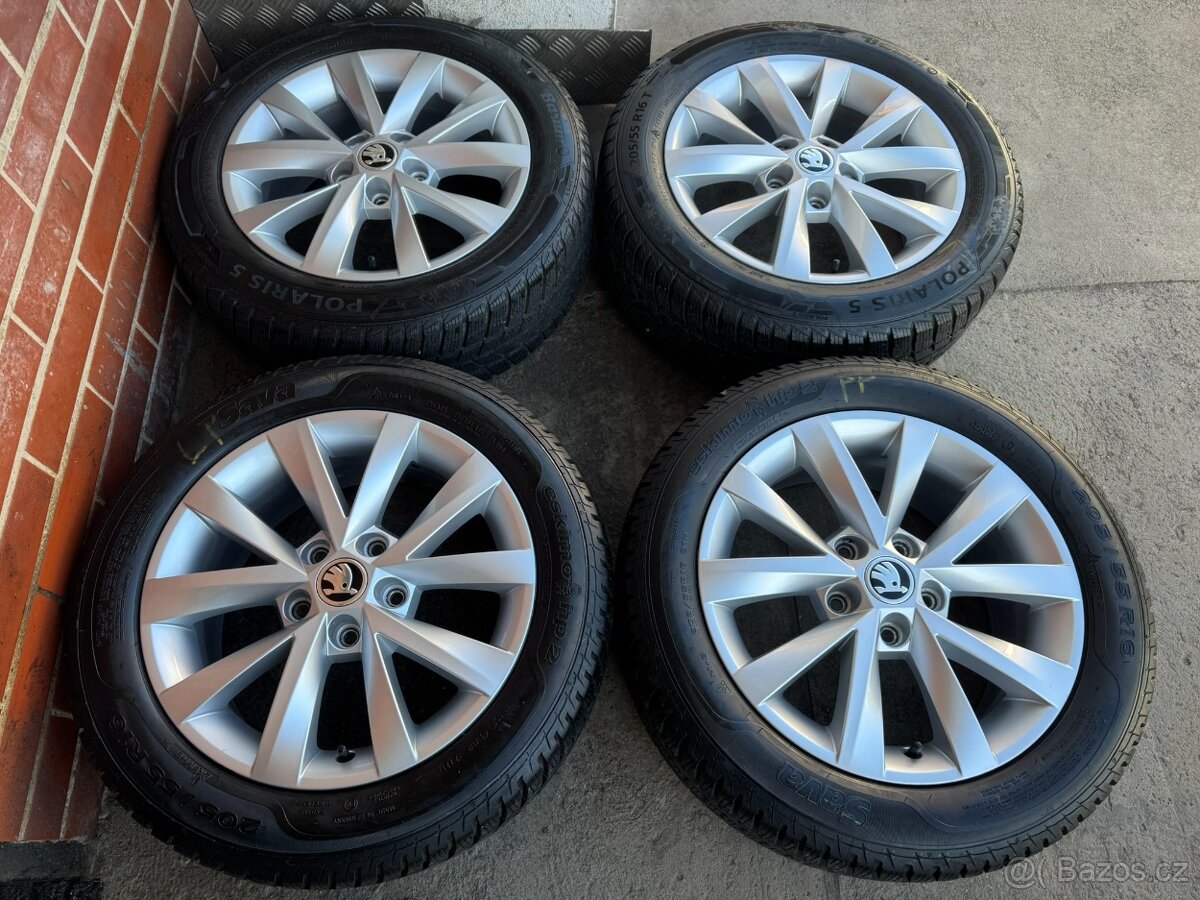 Alu 16" 5x112 škoda Alcatras zimní 90% O3, TOP