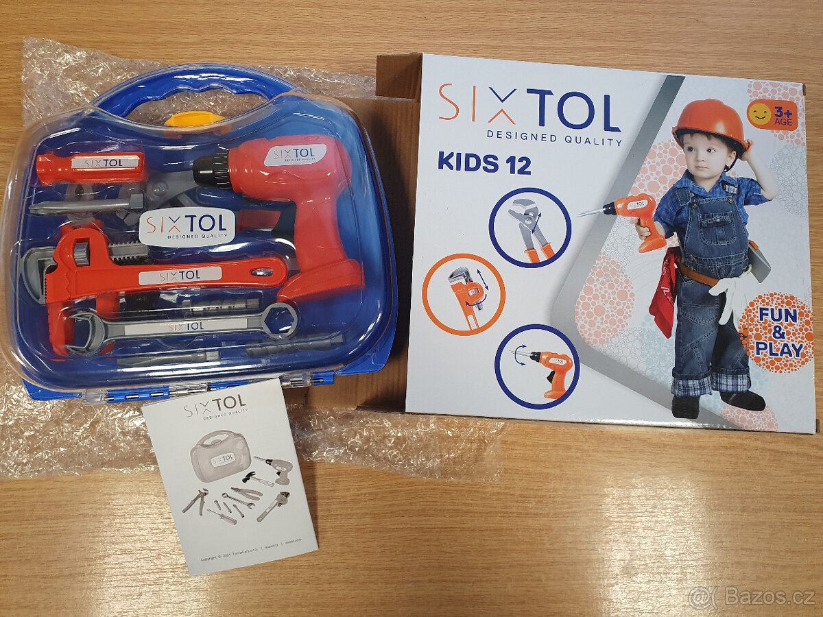 Sada dětského nářadí kufřík SIXTOL set Kids 12 NOVÉ vrtačka