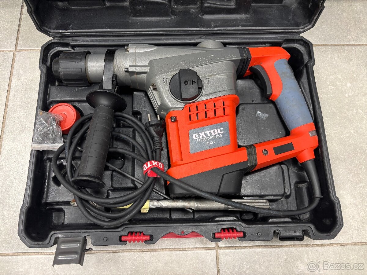 Vrtací kladivo EXTOL PREMIUM PHD2 včetně kufru