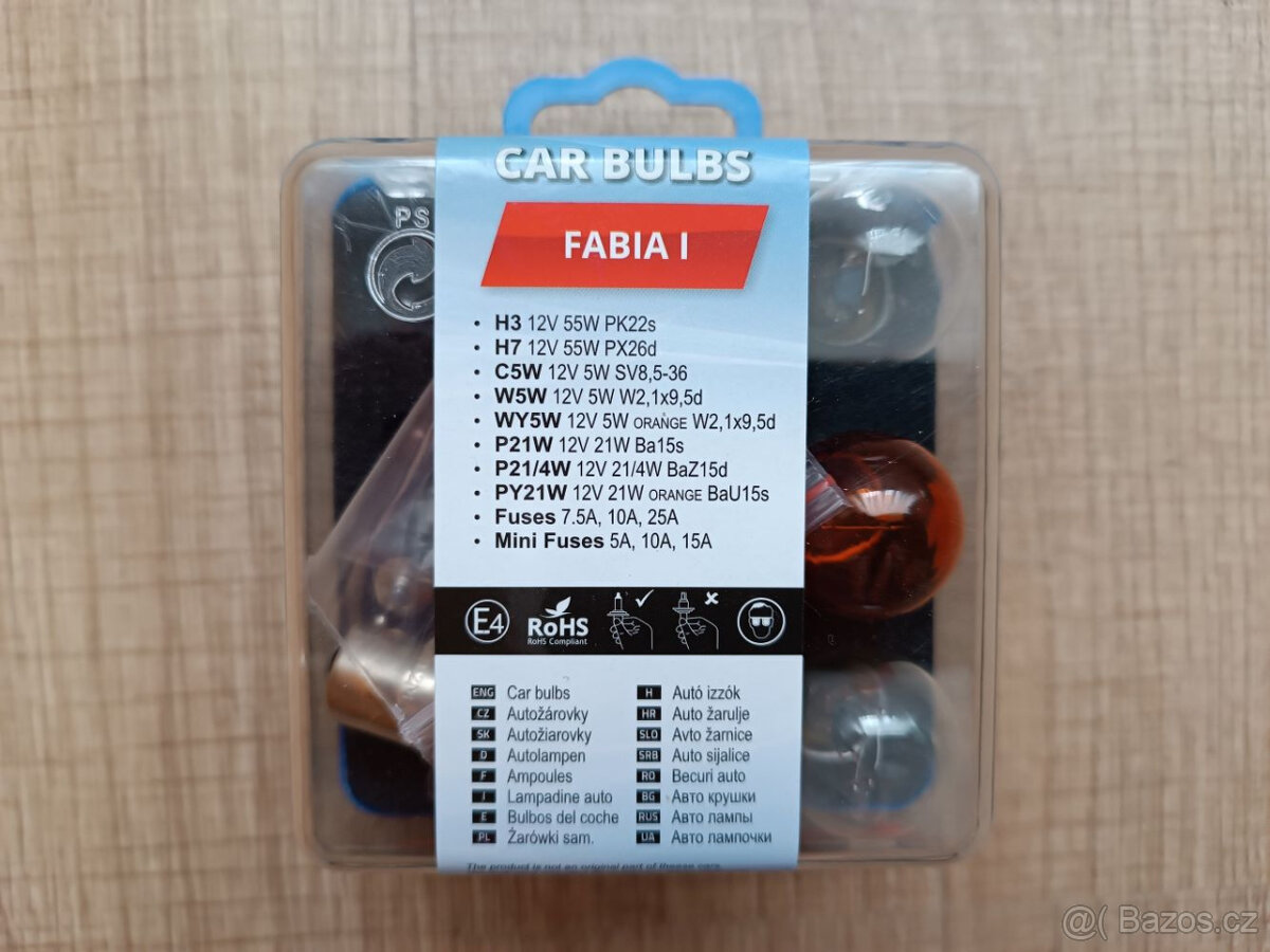 Sada autožárovek - Škoda Fabia 1