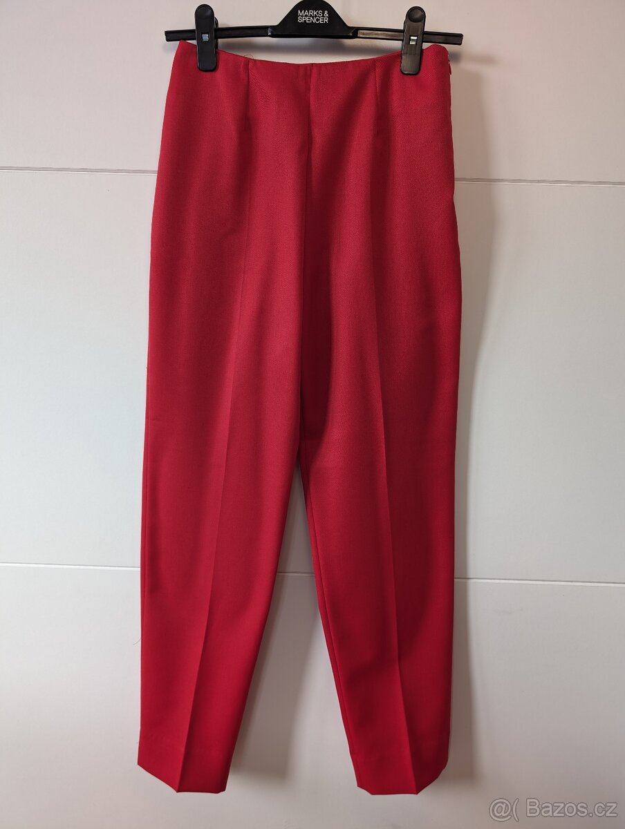 NOVÉ Dámské červené společenské kalhoty