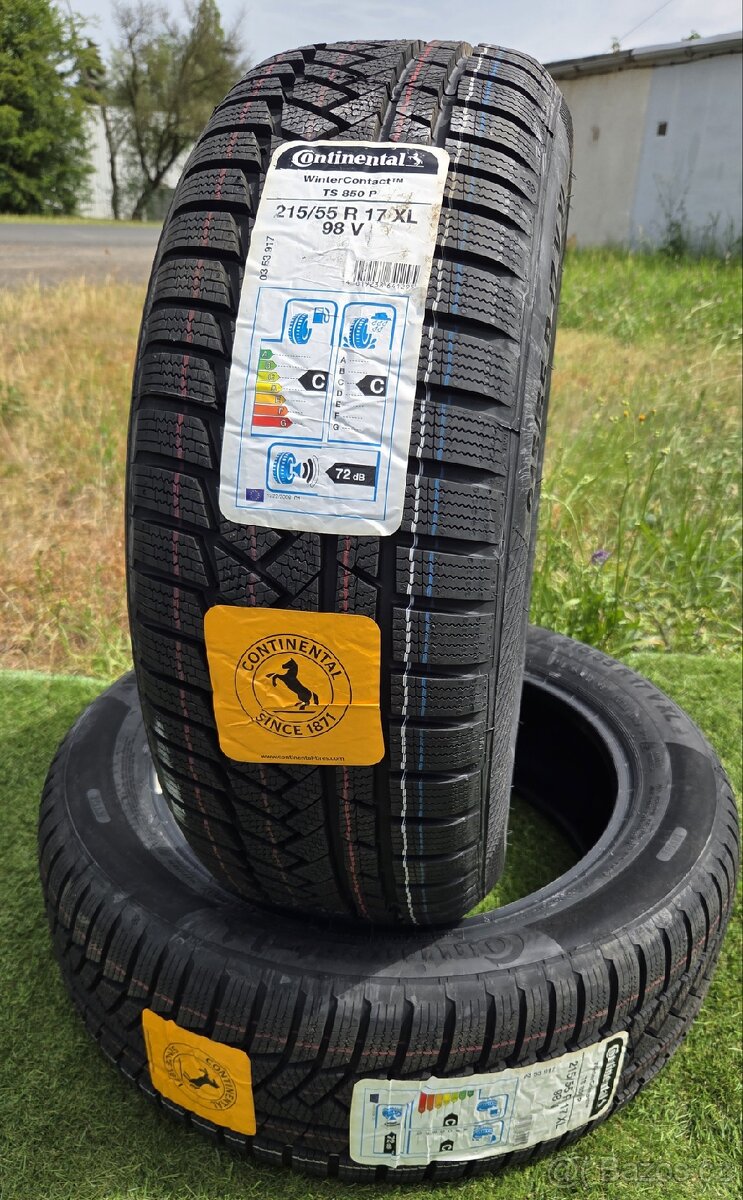 2ks nových zimních pneu Continental 215/55/17