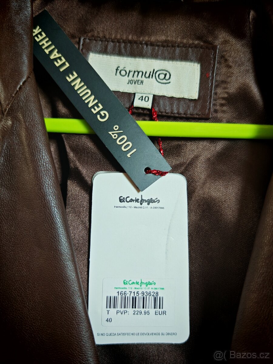 Kožený kabát vel. 40, 20% sleva