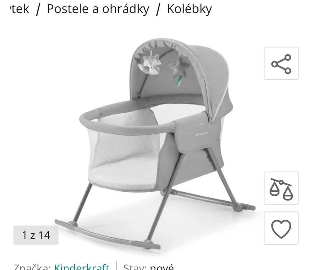 Cestovní postýlka i jako kolébka