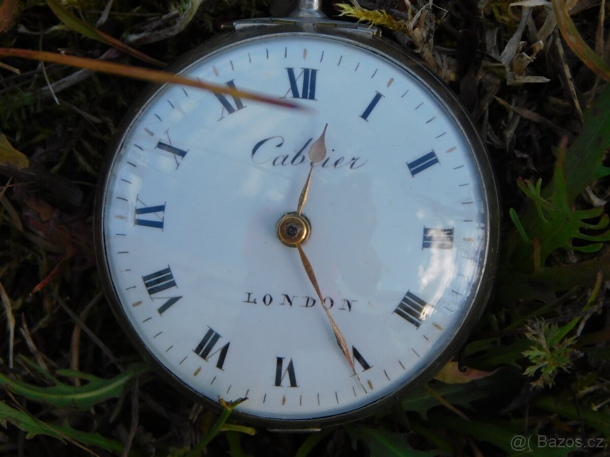 Starožitné anglické stříbrné kapesní "Špindlovky"CABRIER