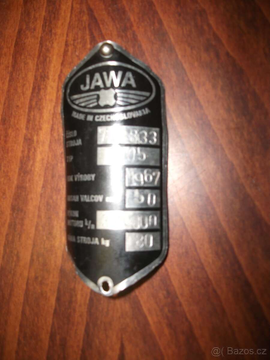 štítek Jawa 05 + díly Jawa + ČZ