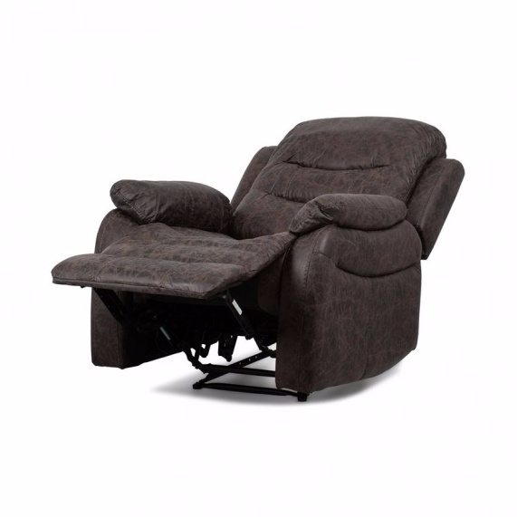 Polohovací křeslo TV-4086 hnědá, šedá  látka