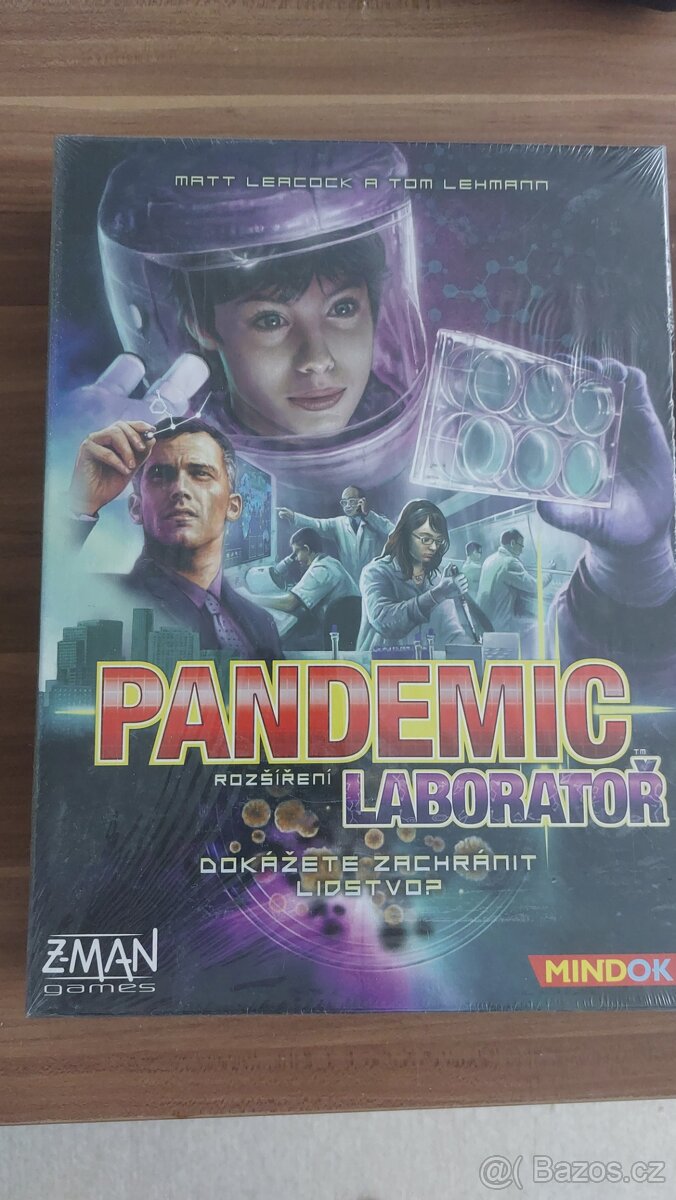 Deskova hra rozsireni Pandemic: Laboratoř cz ve folii