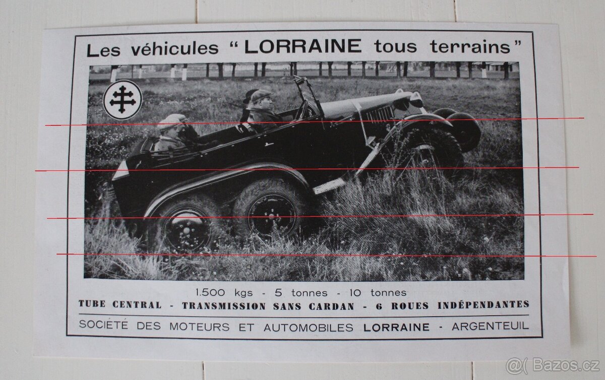 Tisk Lorraine-Dietrich licencia Tatra 72