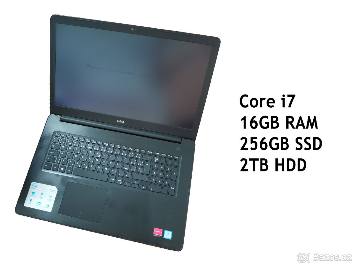 Notebook Dell Inspiron 5770, i7-8550U, 16GB, 2TB+256GB
