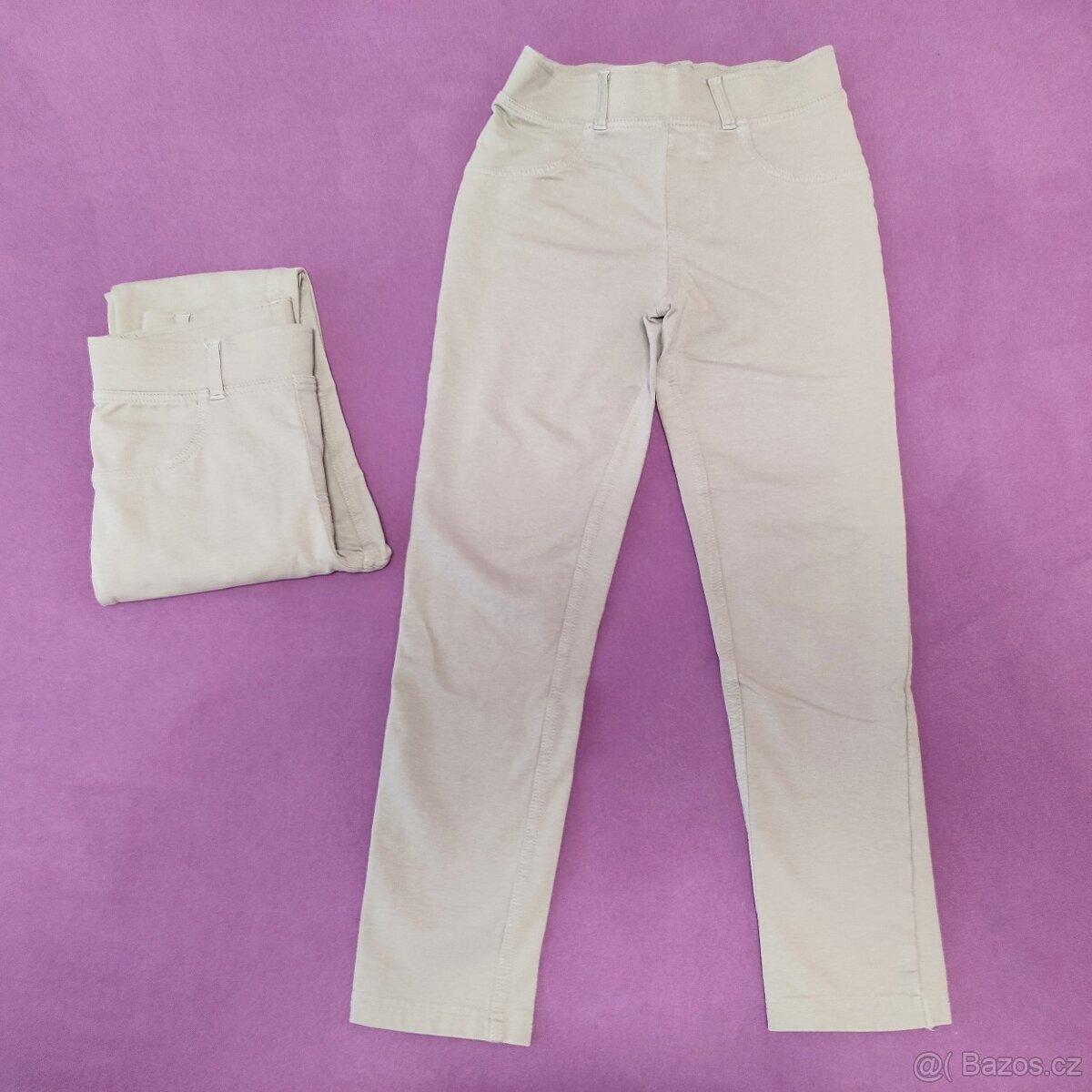 2x dívčí kalhoty 134/140 pro dvojčata