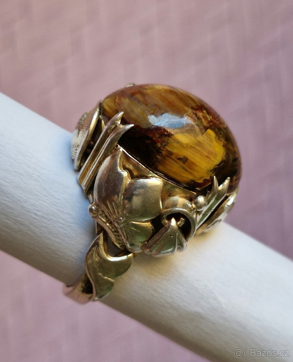 ⭐ KRÁSNÝ MASIVNÍ STŘÍBRNÝ PRSTEN 925/1000  ⭐