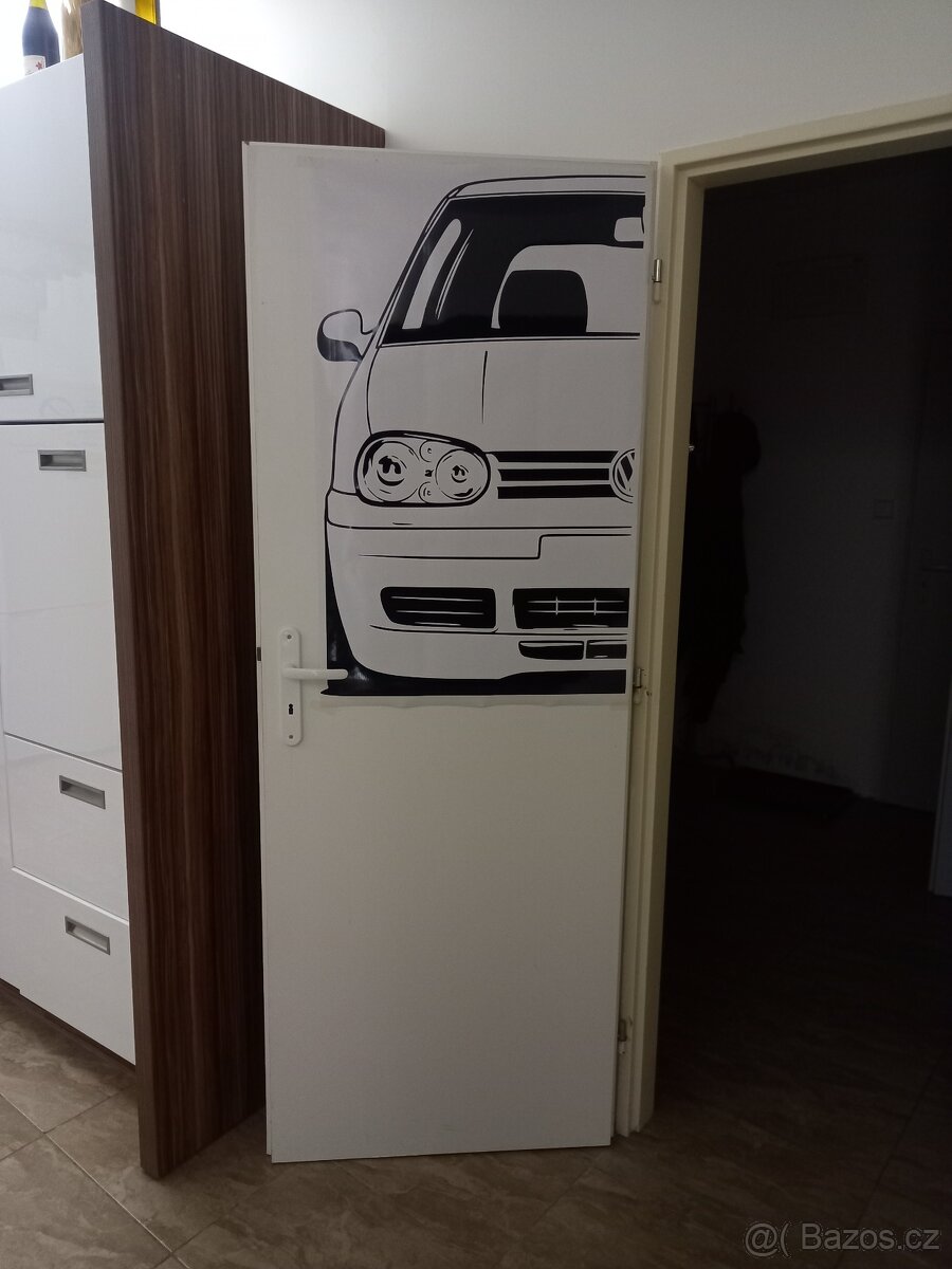 Samolepka vw golf 4 na bytové dveře 100x60cm