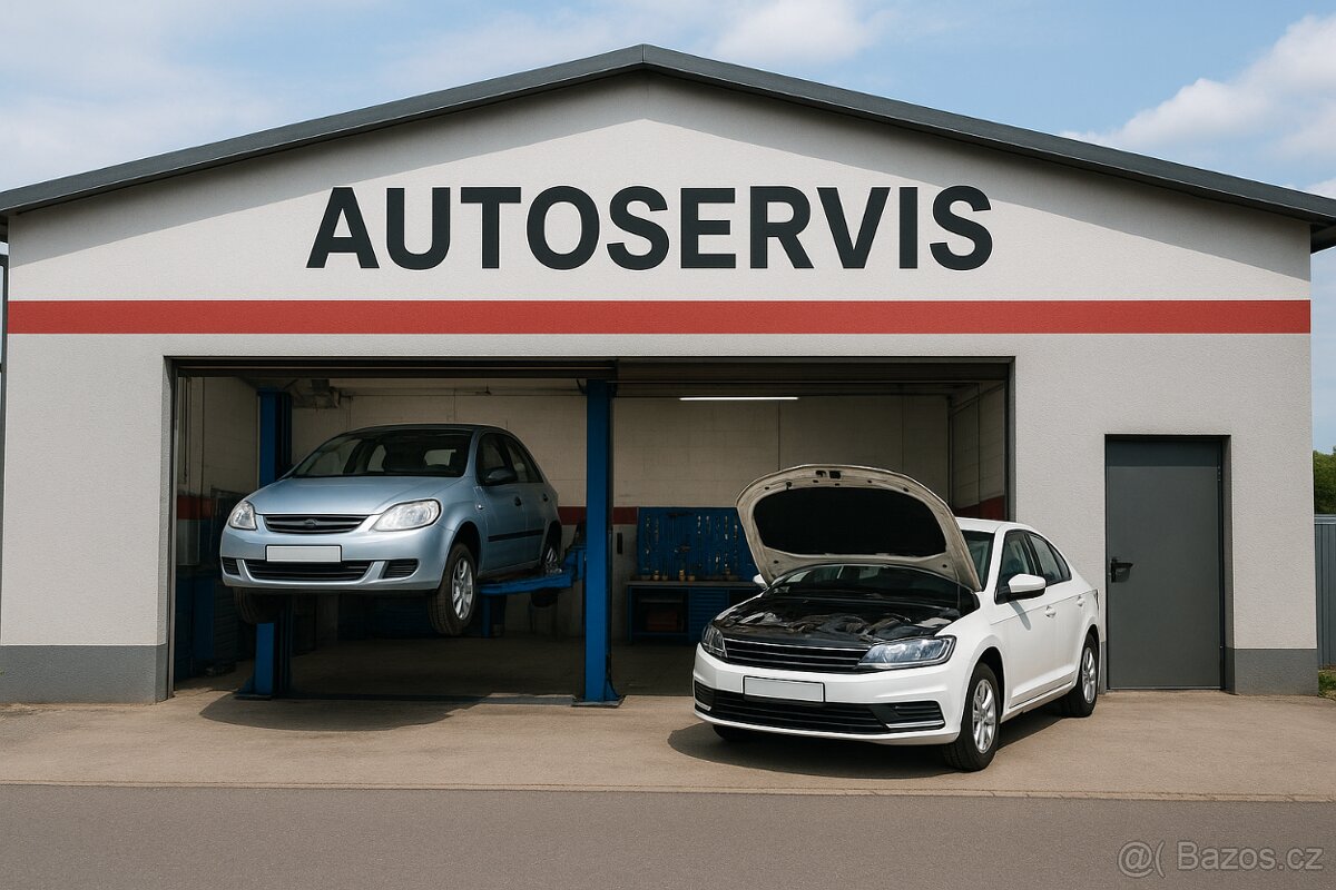 Prodám zavedený autoservis + autolakovnu + rodinný dům – okr