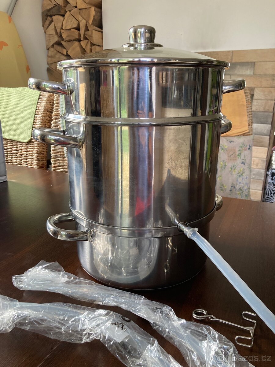 Parní odšťavňovač z nerezu na indukci