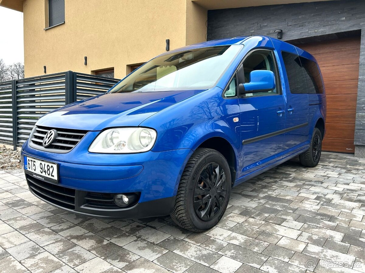 VW CADDY MAXI 1.9TDi 4x4, 2Majitel,ČR,Serviska,7míst,tažné