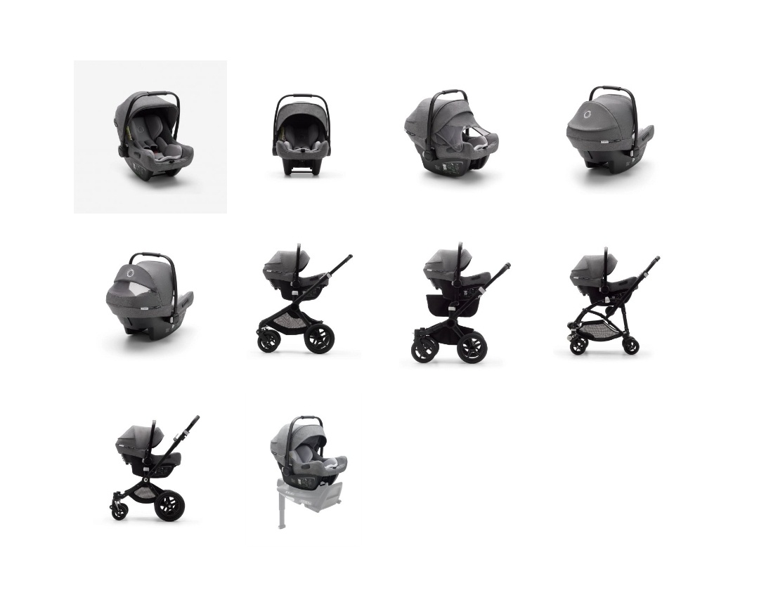 Bugaboo Turtle Air by Nuna Grey + Báze Isofix by Nuna