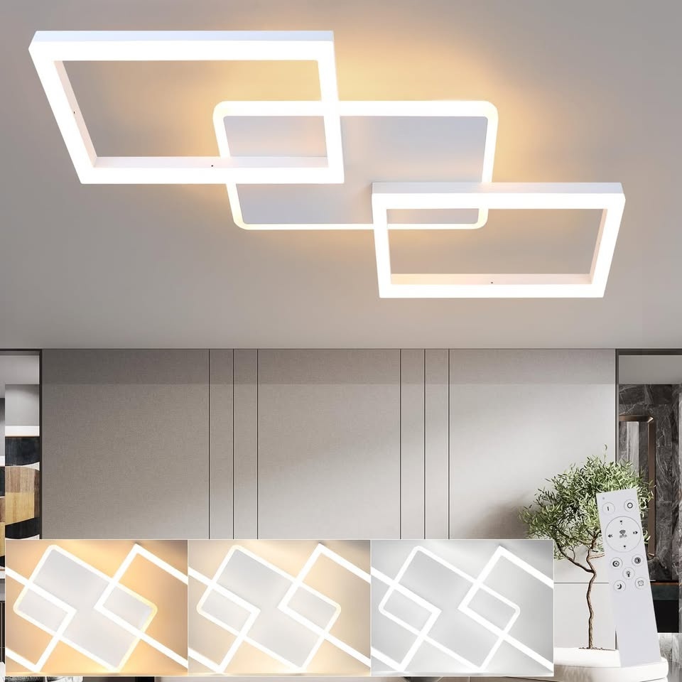 Moderní bílé stropní LED svítidlo stmívatelné