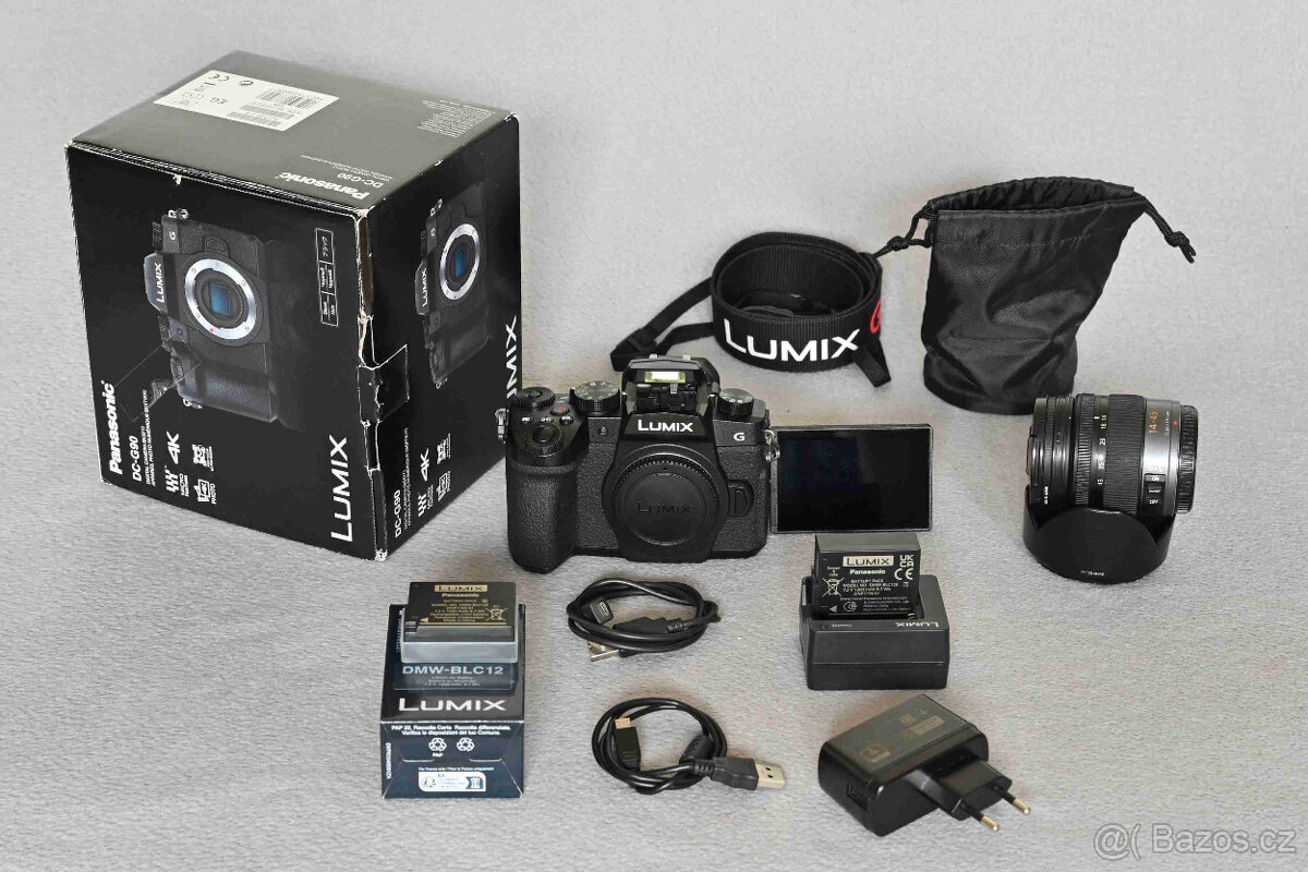 Prodám PANASONIC LUMIX DMC-G90+OBJEKTIV LUMIX G VARIO