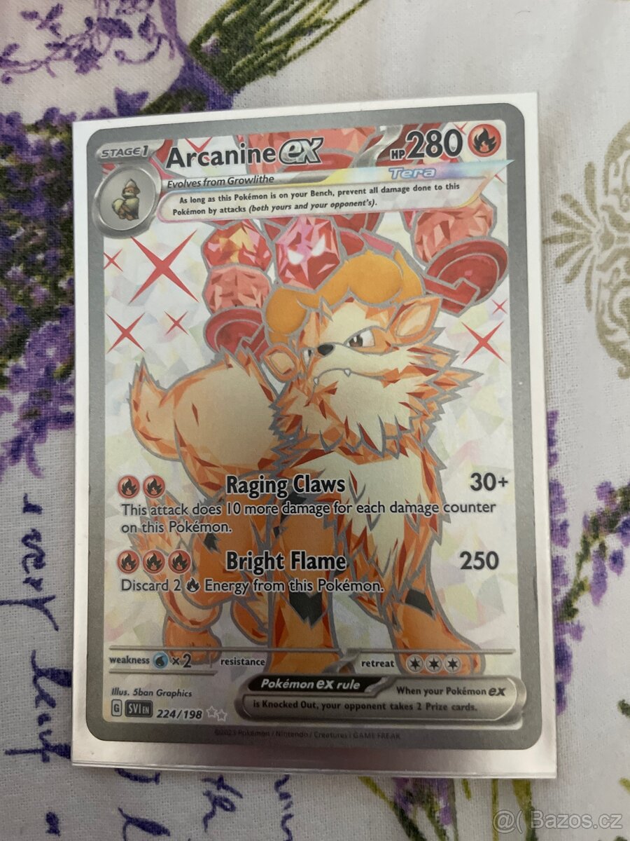 Pokemon karta arcanine ex