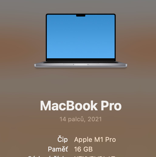 macbook pro m1 2021 14 palců 2021 16 GB, 512gb