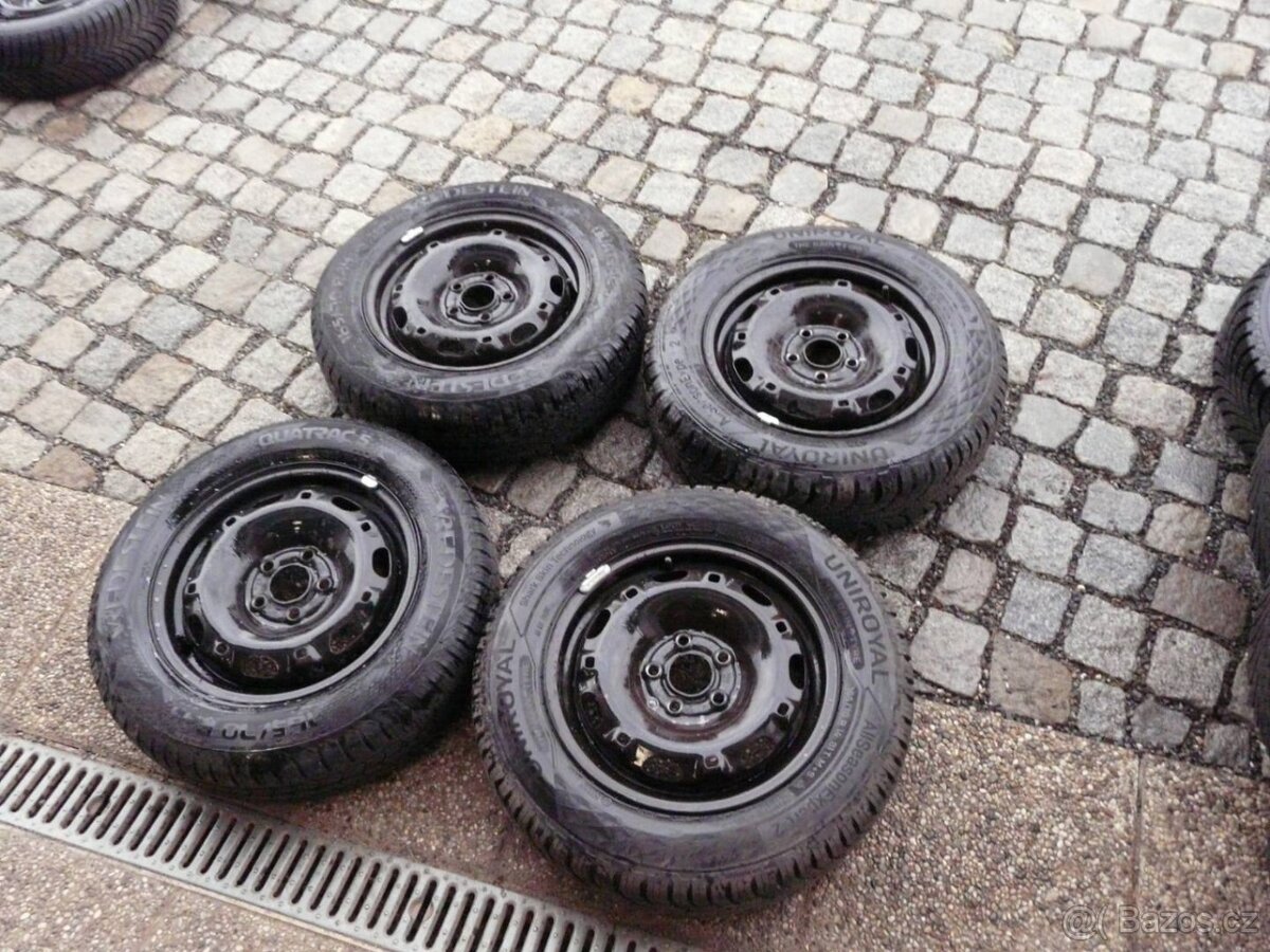 ZIMNÍ PNEU + DISKY 165/70R14 VW SEAT ŠKODA