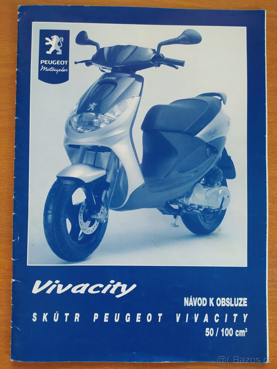 Skútr Peugeot Vivacity - český návod k obsluze
