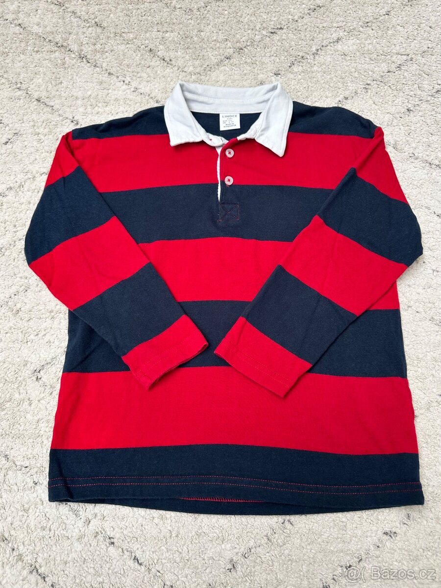 Chlapecké polo triko Lindex dlouhý rukáv vel 122 pro 6 - 7 l