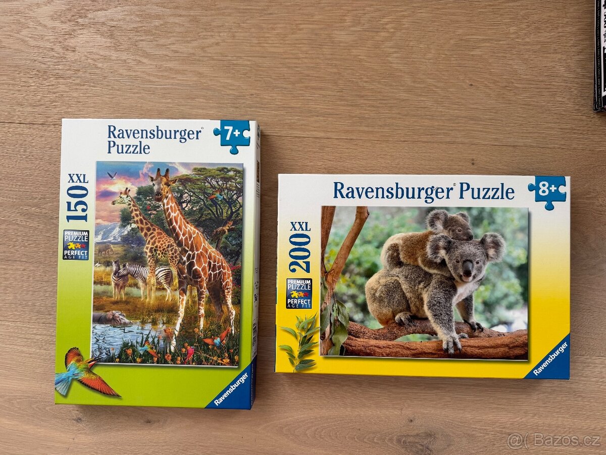 2x Ravensburger Puzzle zvířata 100%stav
