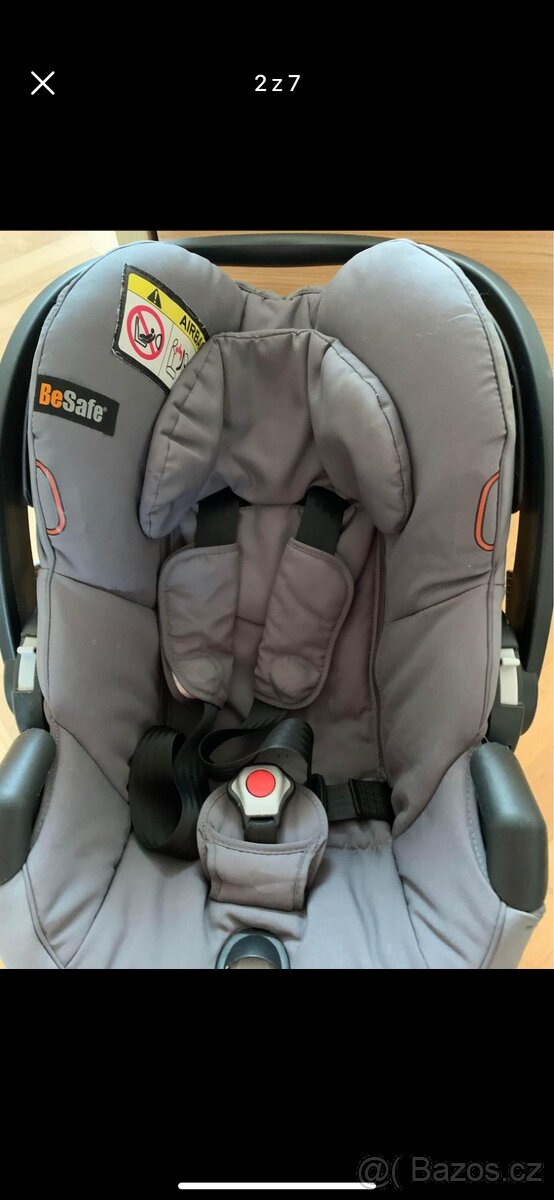 Prodám dětskou sedačku vajíčko Besafe s adaptery